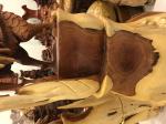 Tượng đàn gà phong thủy, gỗ hương gia lai nguyên khối 