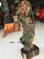 Tượng Đạt ma giáo hóa, gỗ Mun Hoa gia Lai  nguyên khối 