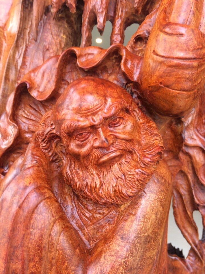 tượng đạt ma sư tổ gỗ hương